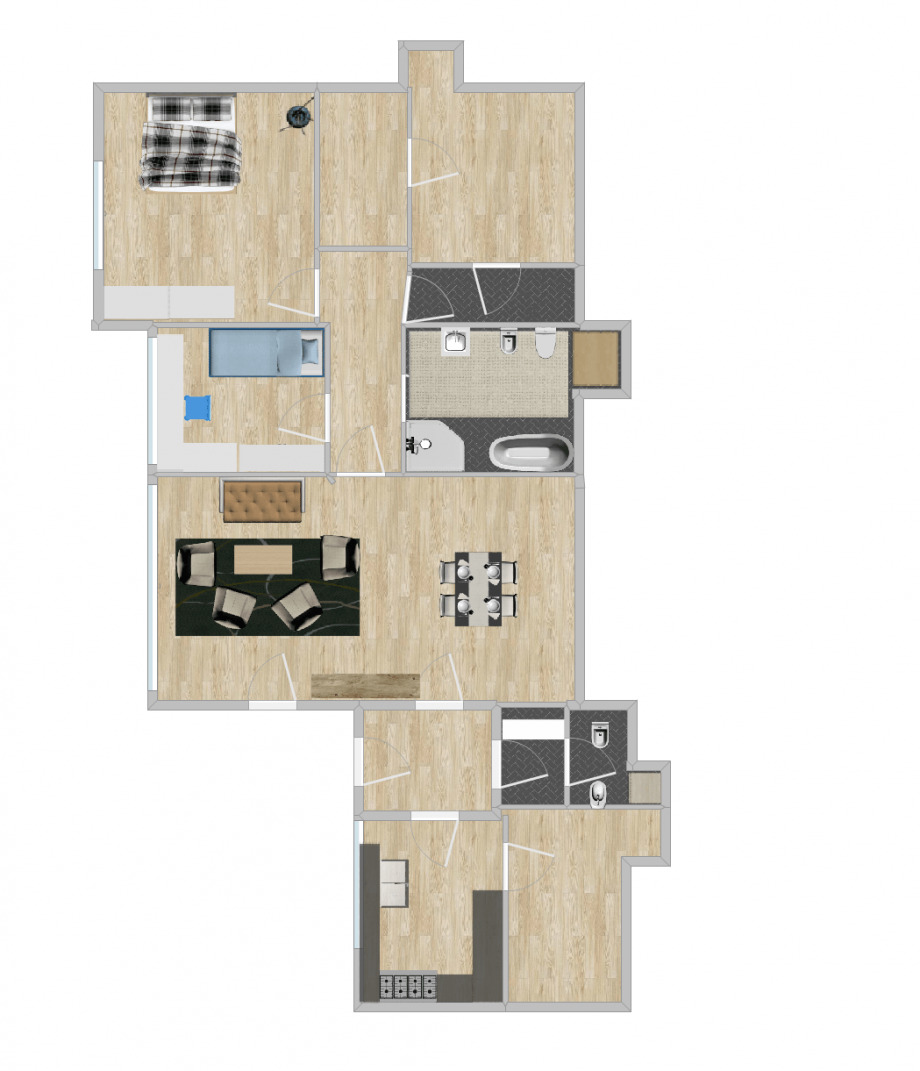 Grundrisse (nicht ma�stabsgetreu) Mehrfamilienhaus Fl�rsbachtal