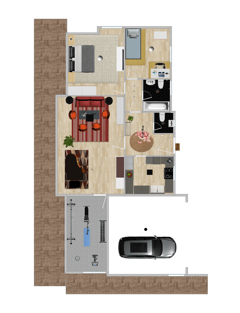 Grundrisse (nicht ma�stabsgetreu) Mehrfamilienhaus Fl�rsbachtal