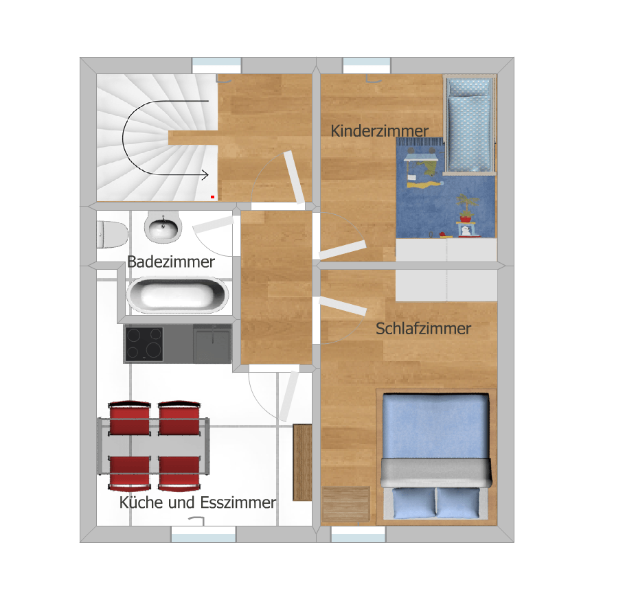 Grundriss Doppelhaush�lfte Hanau